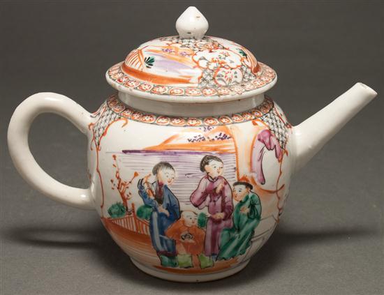 Appraisal: Chinese Export porcelain teapot in the Mandarin palette circa highly