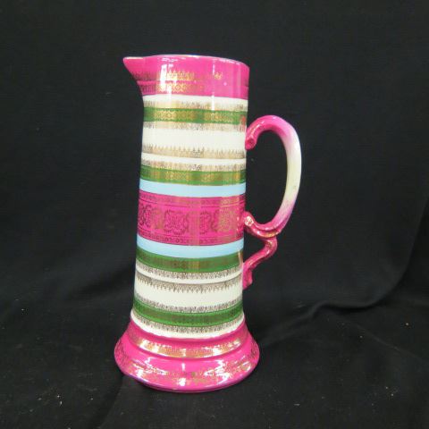 Appraisal: Beehive Porcelain Tankard banded gold design excellent