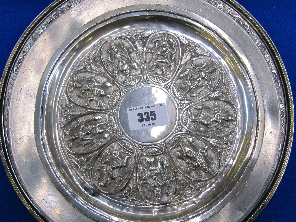 Appraisal: Lot comprising Eastern white metal plate two pewter plates and