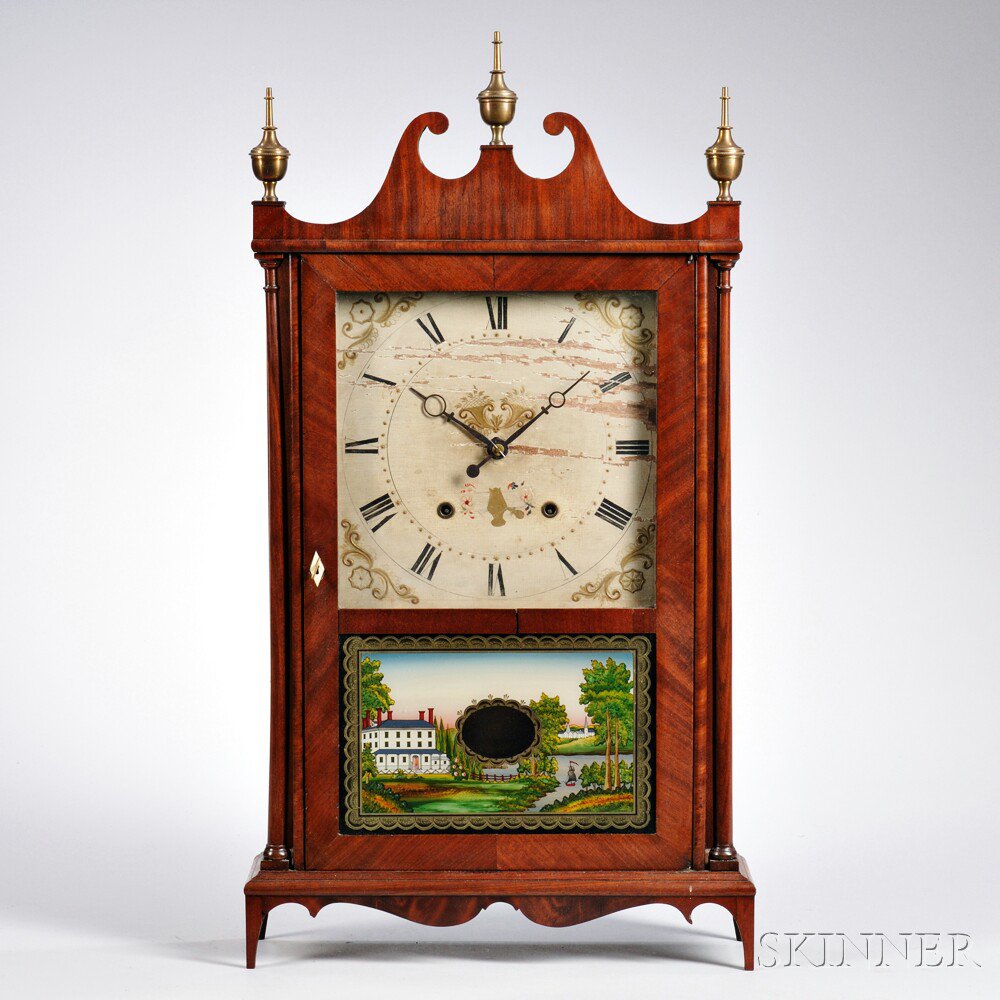 Appraisal: E Terry Sons Pillar and Scroll Shelf Clock Plymouth Connecticut