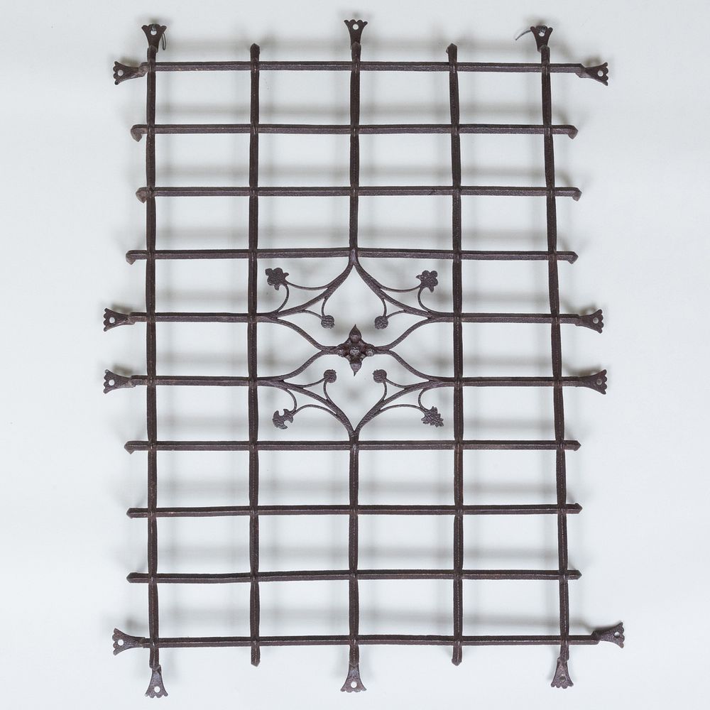 Appraisal: Italian Wrought-Iron Window Grill x in By repute Northeast Auctions