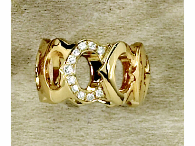 Appraisal: CARTIER DEMUST RING k yellow gold open C design ring