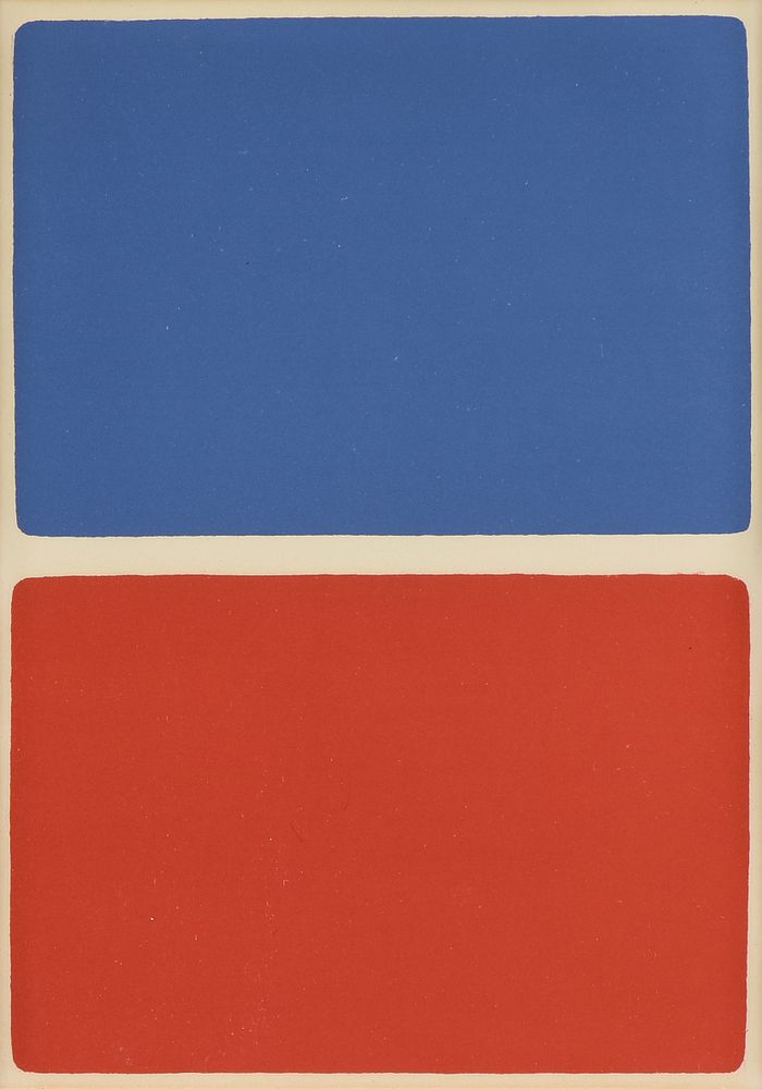 Appraisal: ELLSWORTH KELLY American - A PRINT Blocks Blue and Red