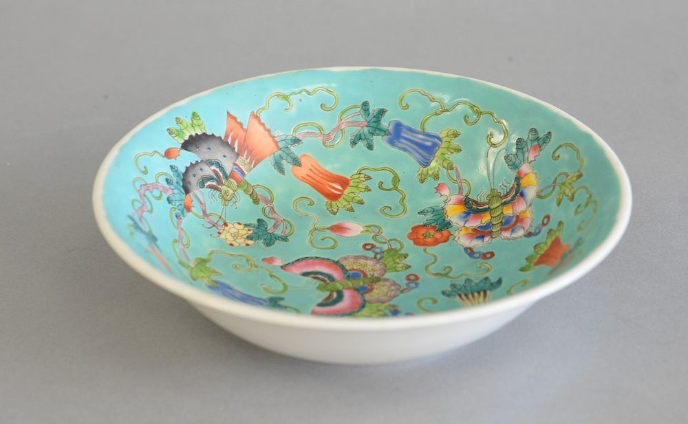 Appraisal: Chinese porcelain butterfly bowl having enameled painted butterflies and flowers