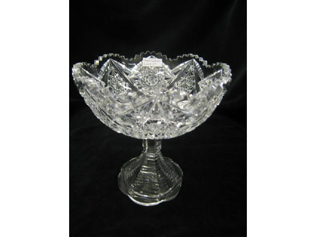 Appraisal: Cut Glass Compote step cut pedestal brilliant period