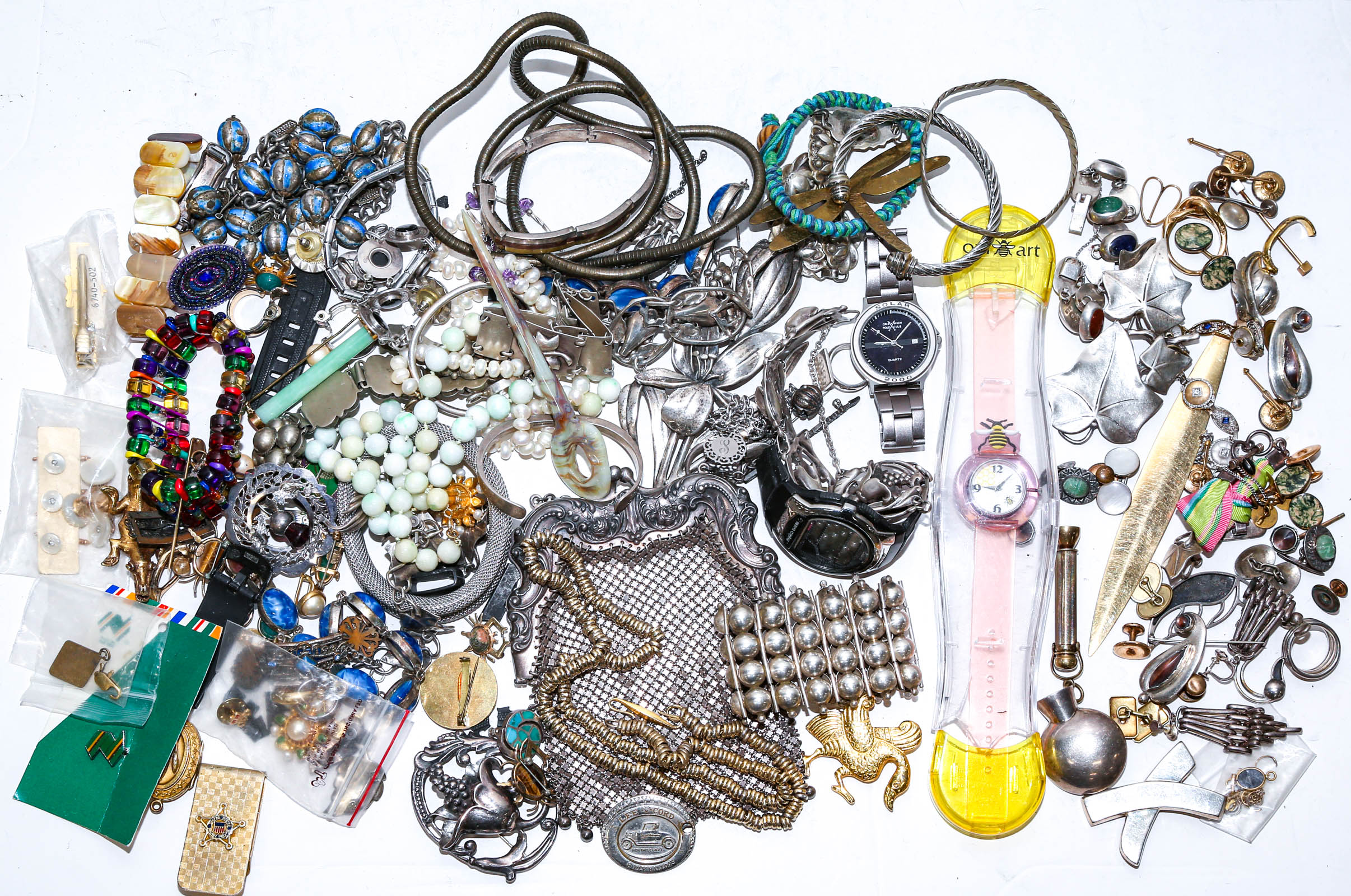 Appraisal: A LARGE COLLECTION OF VINTAGE JEWELRY Including sterling Art Deco