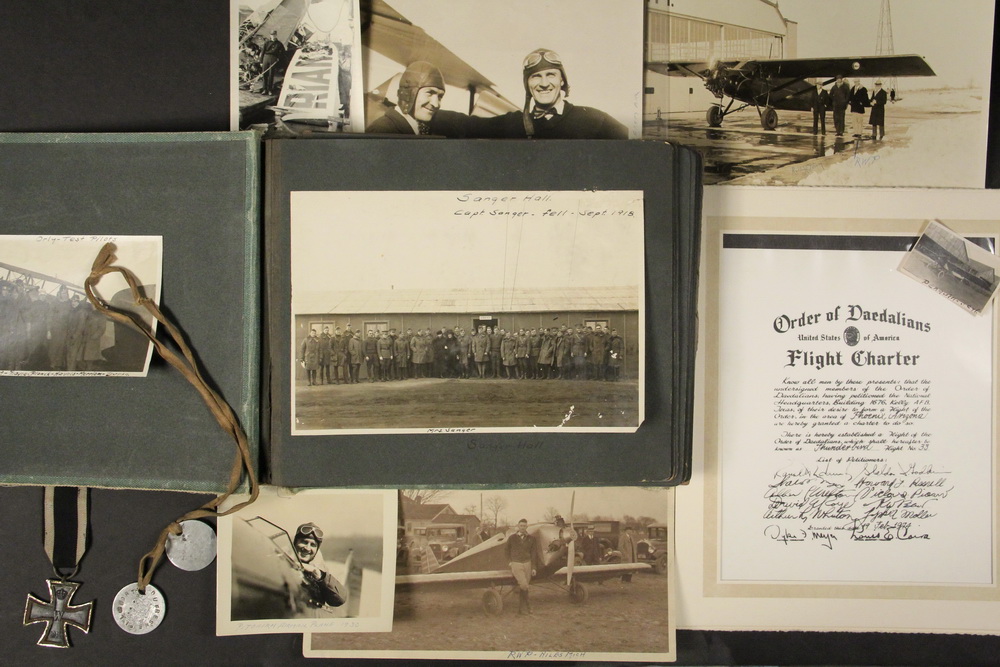 Appraisal: COLLECTION OF WWI PILOT'S PHOTOS AND PAPERS BOOK MANUSCRIPT -