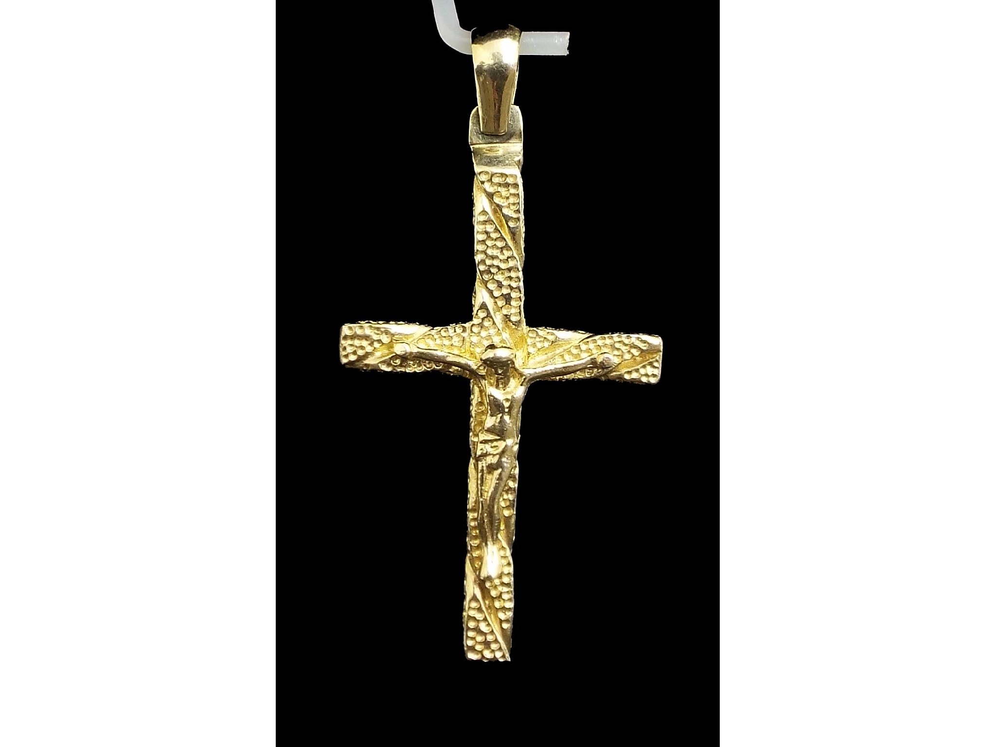 Appraisal: ct yellow gold crucifix pendant gm mm x mm