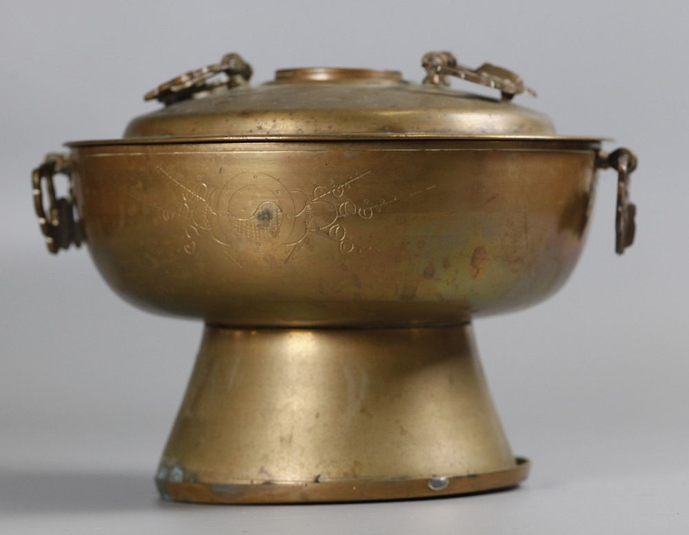 Appraisal: Korean bronze brass vessel in x in Notice to bidders