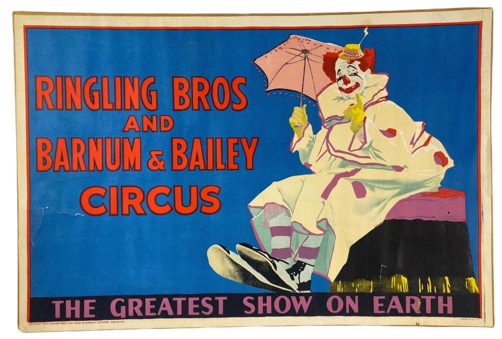 Appraisal: Ringling Brothers Circus PosterSize x Piece is mounted to a