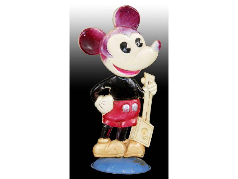 Appraisal: Walt Disney Celluloid Mickey Mouse Nodder Toy Description '' T