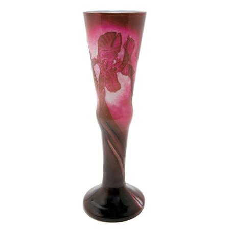 Appraisal: Desire Christian Acid Etched and Wheel Engraved Cameo Glass Vase