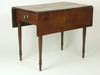 Appraisal: DINING TABLE - Sheraton period walnut drop leaf dining table