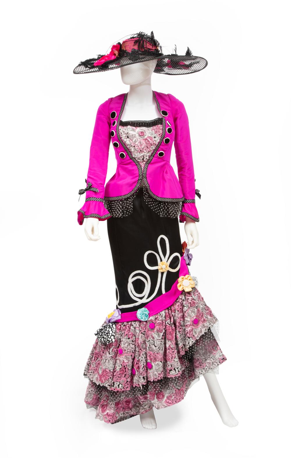 Appraisal: Chris Owens' Flamenco-Themed Costume fuchia jacket embellished with lace and