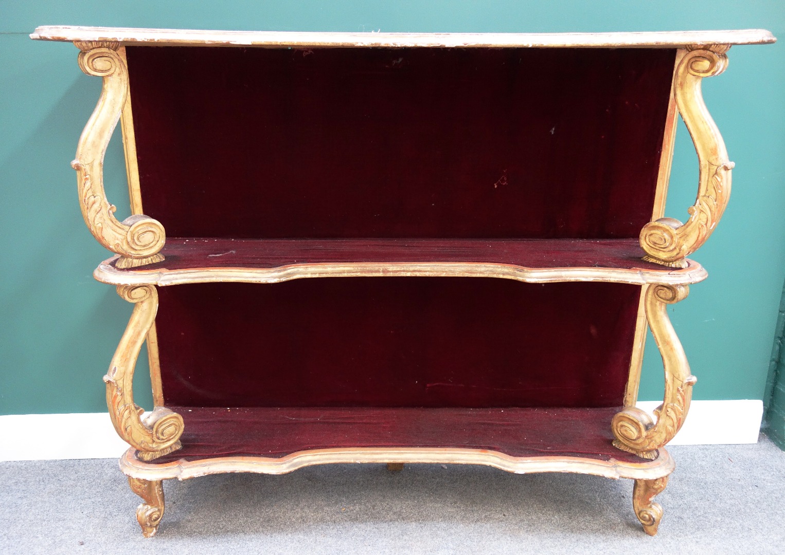 Appraisal: A mid- th century French gilt framed floor standing set