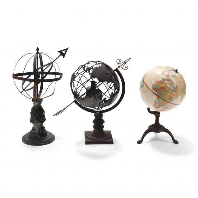 Appraisal: GLOBE AND ARMILLARY SPHERES Second half th century including a