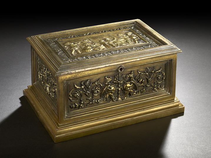 Appraisal: French Gilt-Bronze Jewel Casket fourth quarter th century in the