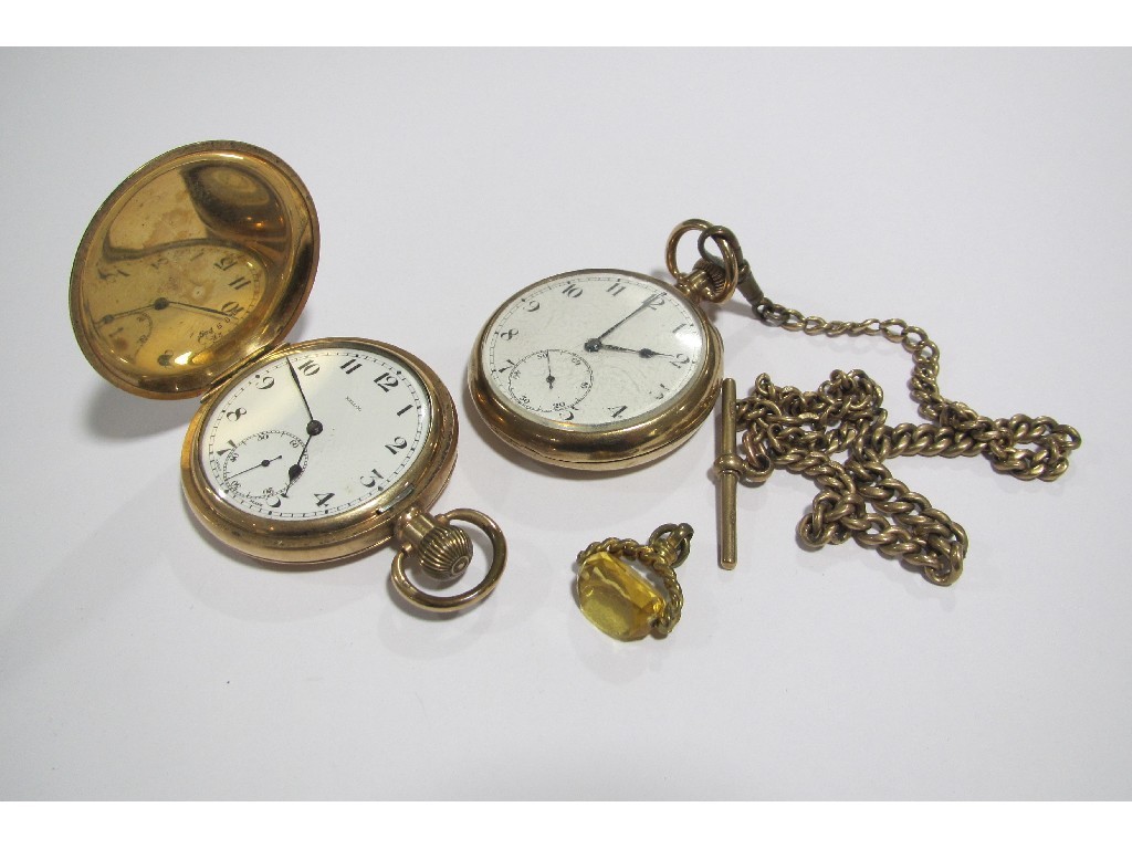 Appraisal: A lot comprising ct gold pocket watch ct gold Albert