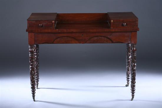 Appraisal: LATE FEDERAL MAHOGANY DRESSING TABLE early th century possibly New