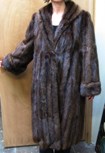 Appraisal: A LADY'S RANCH FULL LENGTH MINK COAT medium with striated