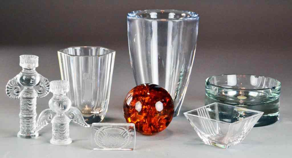 Appraisal: Pcs Glass - incl Tiffany and RosenthalIncluding Rosenthal candlesticks in