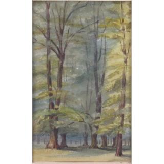 Appraisal: th C English Watercolor On Paper In Bushey Park Titled