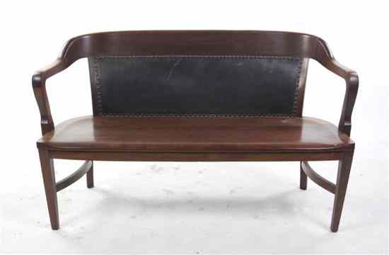 Appraisal: An American Walnut Bench B L Marble Chair Co having