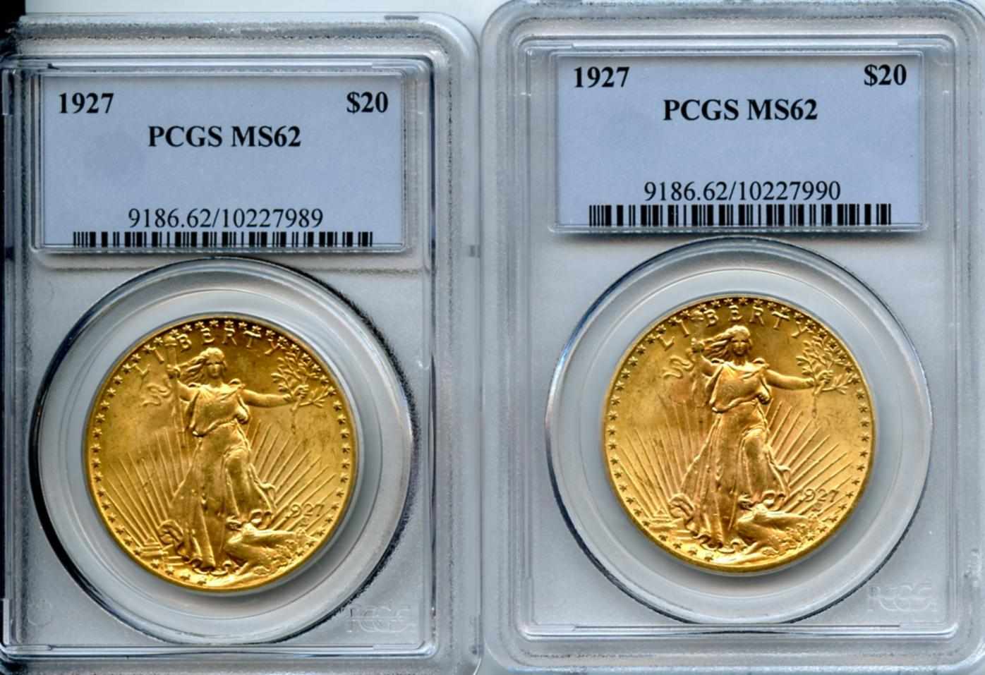 Appraisal: MS PCGS An affordable pair of highly lustrous type coins