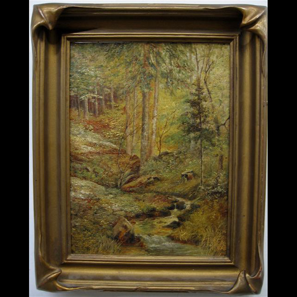 Appraisal: WOOLAND CREEK INDISTINCTLY SIGNED LOWER LEFT OIL ON CANVAS Height