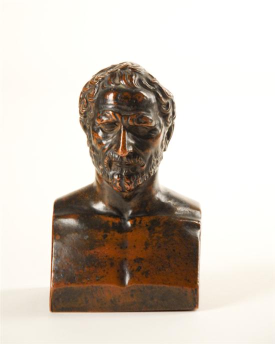 Appraisal: Copper Bust of Roman Man unmarked C H