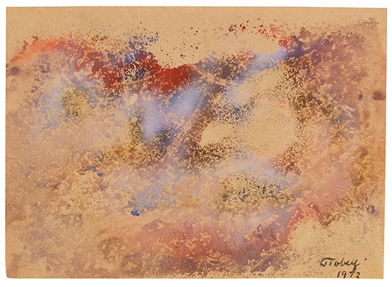 Appraisal: MARC TOBEY Two watercolor and gouache paintings Untitled x mm