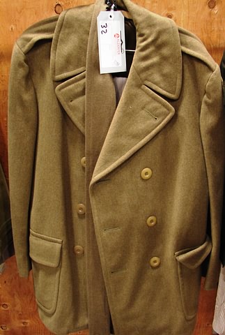 Appraisal: Lot consists of WWII era 's length Military top coat