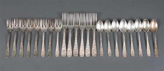 Appraisal: Twenty-two pieces of American sterling silver flatware in the ''Buttercup''