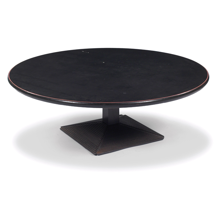 Appraisal: B and B Italia coffee table Italy round top with