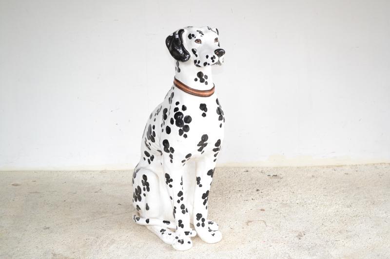 Appraisal: AN IMPRESSIVE LIFE-SIZED CERAMIC DALMATION REPAIRED FOOT AN IMPRESSIVE LIFE-SIZED