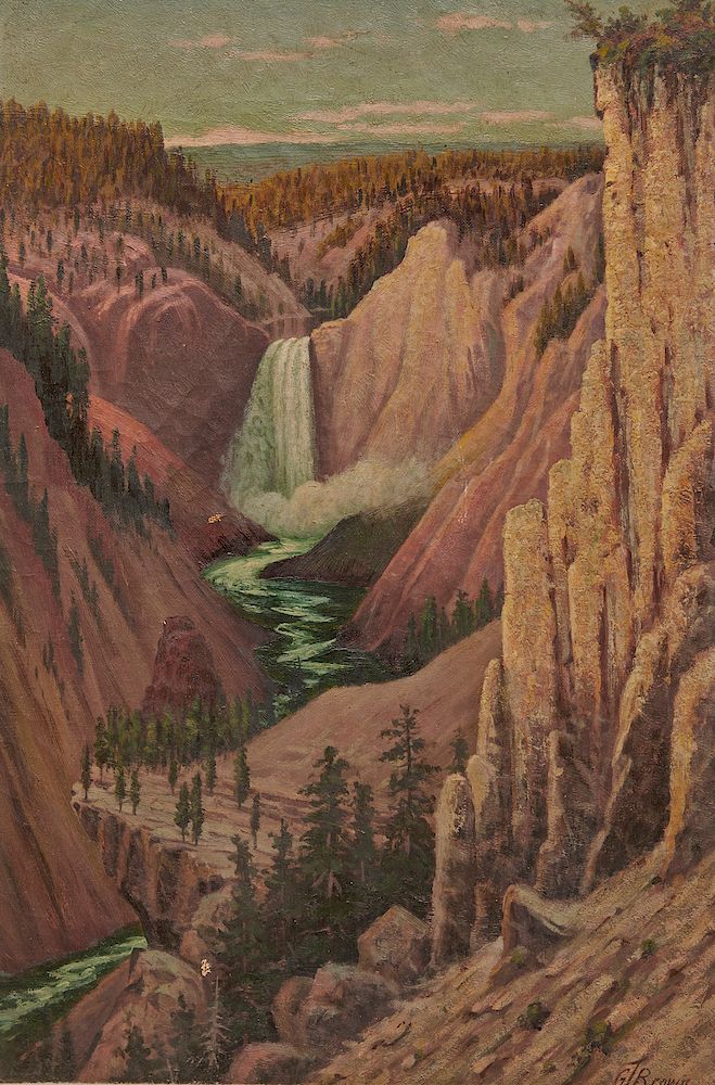 Appraisal: GRAFTON TYLER BROWN American - Lower Falls and Grand Canyon