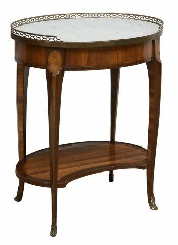 Appraisal: French Louis XV style mahogany side table early th c