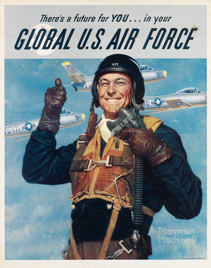 Appraisal: NORMAN ROCKWELL - GLOBAL U S AIR FORCES Circa s