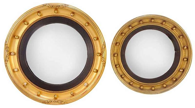 Appraisal: Two Regency and Regency Style Bull's Eye Mirrors th century