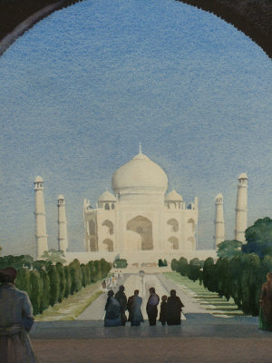 Appraisal: R H Rushton late th Century- The Taj Mahal watercolour