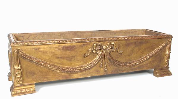 Appraisal: A pair of Louis XVI style carved gilt wood jardinieres