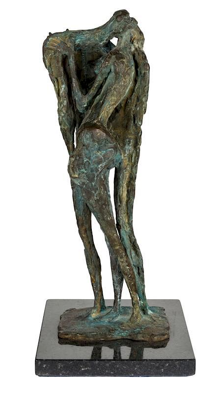 Appraisal: ANTONIO PUJIA ARGENTINIAN B ANTONIO PUJIA ARGENTINIAN B Lovers bronze