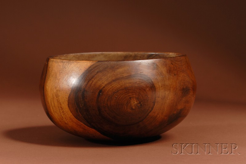 Appraisal: Hawaiian Calabash th century the shallow circular form of koa