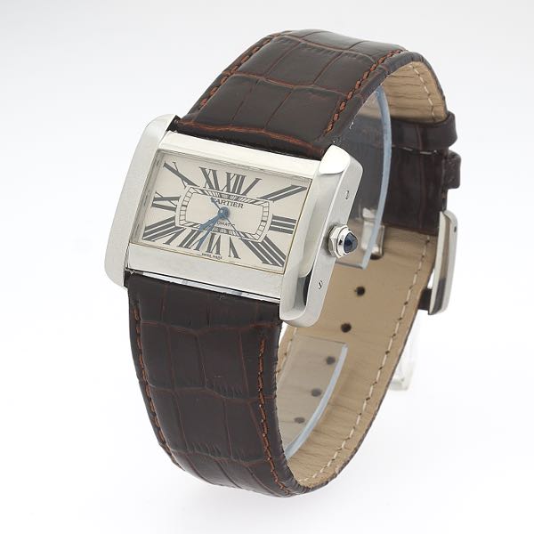 Appraisal: CARTIER AUTOMATIC DIVAN REF mm wide mm long with crown