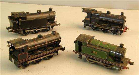 Appraisal: Four 'O' gauge locomotives comprising three - - with black