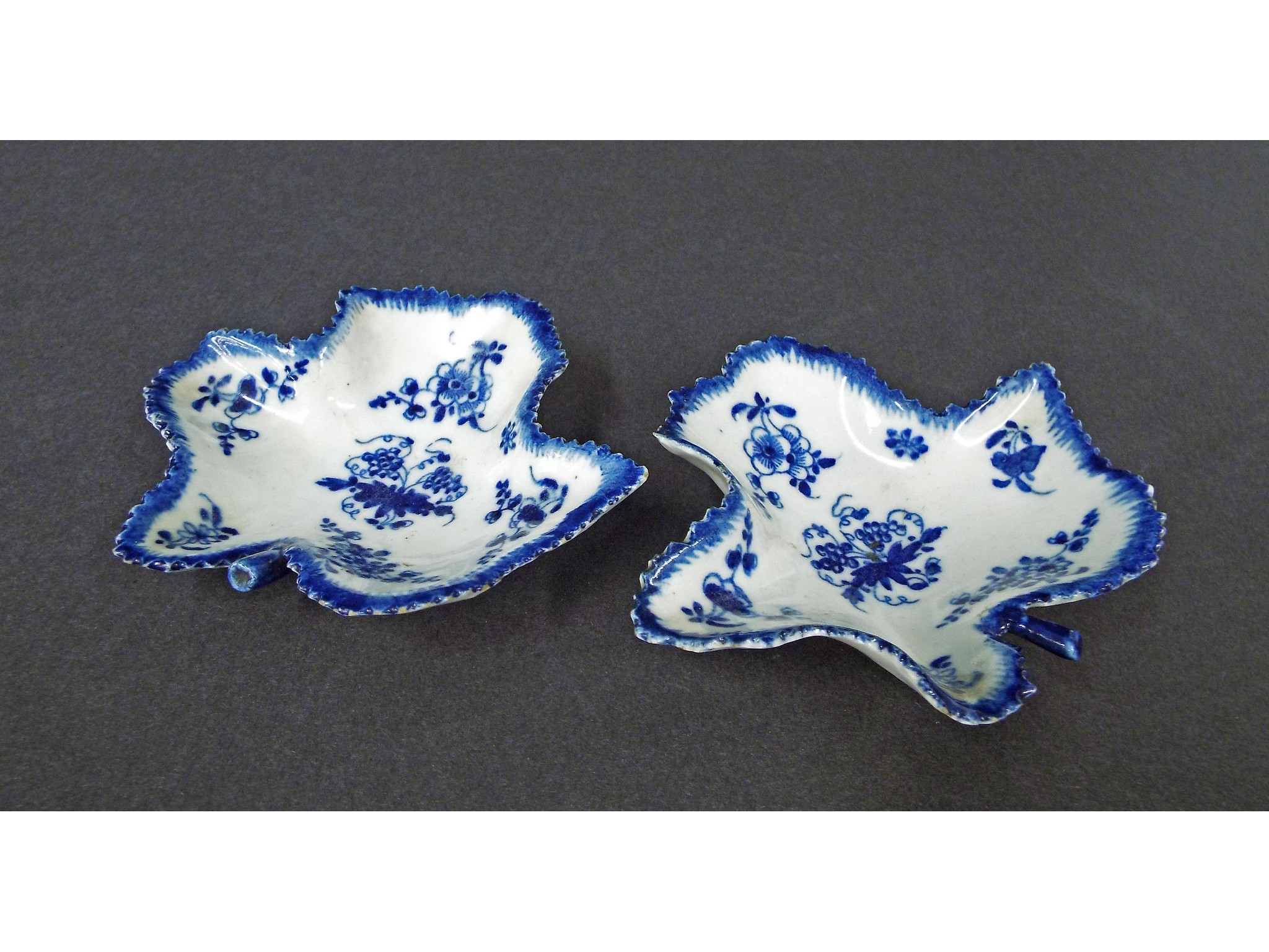 Appraisal: Pair of Bow porcelain blue and white pickle dishes in