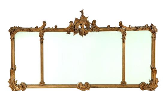 Appraisal: GILT OVER-MANTLE MIRROR American th century softwood and gesso In