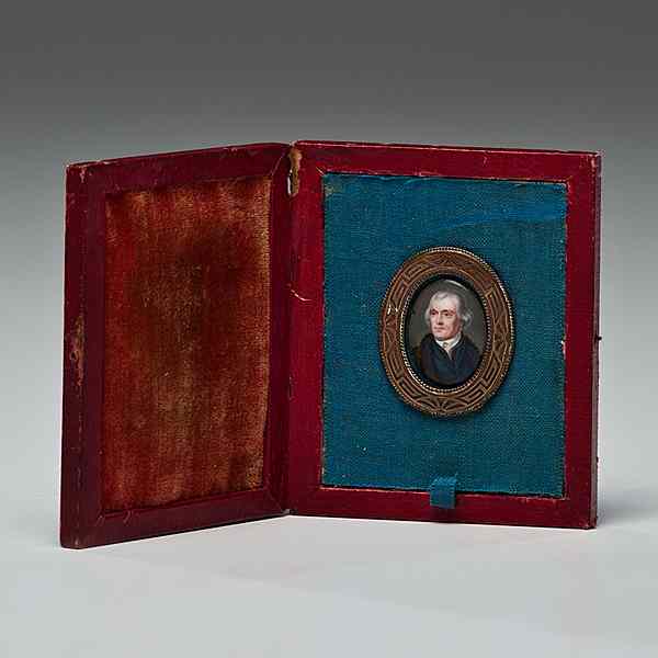 Appraisal: Thomas Jefferson Miniature Portrait by William Russell Birch William Russell