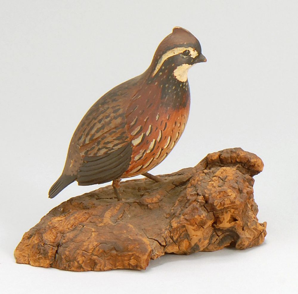 Appraisal: MINIATURE MALE BOBWHITE QUAIL By Russ Burr of Hingham Massachusetts