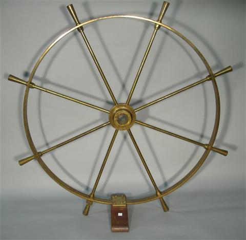 Appraisal: BRASS SHIP'S WHEEL h in